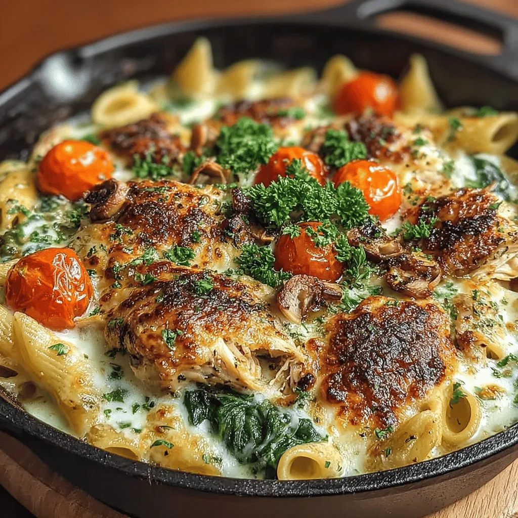 Pasta bakes have long held a special place in the hearts and homes of families around the world. Their warm, comforting nature makes them a go-to choice for cozy dinners and gatherings alike. The creamy chicken and garlic herb pasta bake stands out in this beloved category, blending the rich flavors of chicken, herbs, and cheese with the satisfying texture of pasta. This dish not only warms the soul but also offers a delightful experience for the palate, making it an ideal choice for both casual family meals and festive occasions.