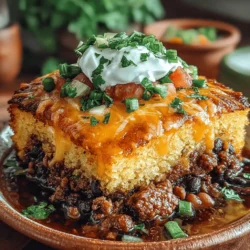 Life is like a warm bowl of chili—full of flavors, a little spicy, and packed with heartwarming moments. Growing up, my family had a tradition of gathering around the dinner table on chilly evenings, enjoying comforting dishes that brought us together. One of those treasured recipes was a delightful combination of chili and cornbread, a marriage of textures and flavors that set the tone for many cozy nights. Today, I’m excited to share my version of this classic dish: Golden Cornbread Chili Casserole. This dish not only warms your belly but also fills your heart with nostalgia, making it an ideal centerpiece for family gatherings or a busy weeknight dinner.