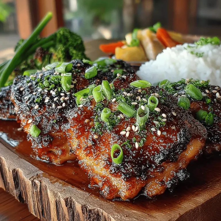 To elevate your Sweet and Spicy Sriracha Chicken Thighs, garnishes play a pivotal role. Using sesame seeds and chopped green onions not only beautifies the dish but also adds texture and a fresh finish. The nutty flavor of toasted sesame seeds complements the spicy notes of Sriracha, while the crispness of green onions provides a delightful contrast to the succulent chicken.