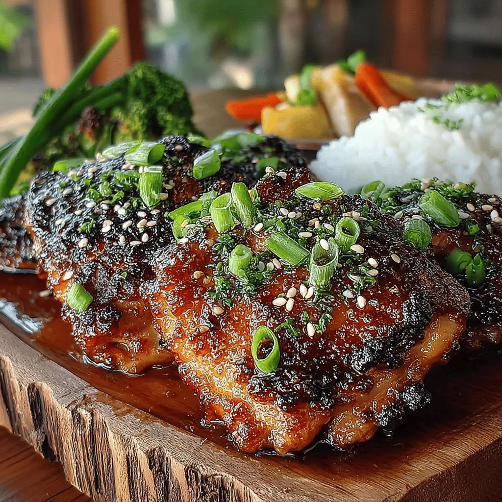 To elevate your Sweet and Spicy Sriracha Chicken Thighs, garnishes play a pivotal role. Using sesame seeds and chopped green onions not only beautifies the dish but also adds texture and a fresh finish. The nutty flavor of toasted sesame seeds complements the spicy notes of Sriracha, while the crispness of green onions provides a delightful contrast to the succulent chicken.