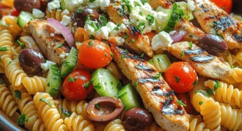 Mediterranean Bliss Grilled Chicken Greek Pasta Salad