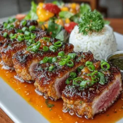 Mango Glazed Tuna is a culinary masterpiece that harmoniously blends the rich, meaty flavor of fresh tuna steaks with the bright, sweet, and tangy essence of a mango glaze. This dish not only captivates the palate with its vibrant colors and tropical flavors but also stands out as a healthy, high-protein option that can be prepared in under an hour. With a growing interest in tropical cuisine and healthy eating, Mango Glazed Tuna serves as a perfect example of how to create a satisfying meal that is both delicious and nutritious.