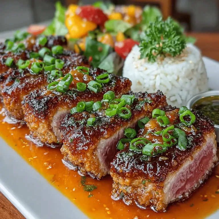 Mango Glazed Tuna is a culinary masterpiece that harmoniously blends the rich, meaty flavor of fresh tuna steaks with the bright, sweet, and tangy essence of a mango glaze. This dish not only captivates the palate with its vibrant colors and tropical flavors but also stands out as a healthy, high-protein option that can be prepared in under an hour. With a growing interest in tropical cuisine and healthy eating, Mango Glazed Tuna serves as a perfect example of how to create a satisfying meal that is both delicious and nutritious.