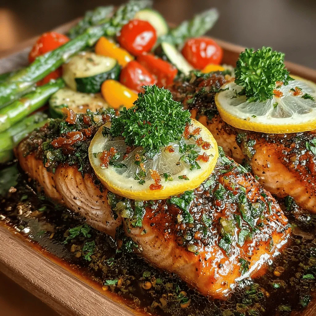 In today’s fast-paced world, finding a meal that is both quick to prepare and packed with flavor can often feel like a daunting task. Enter Zesty Lemon Butter Salmon with Colorful Roasted Veggies, a dish that perfectly balances convenience with nutrition and taste. This delightful recipe features succulent salmon fillets, enhanced by a bright and zesty lemon butter sauce, paired harmoniously with an assortment of vibrant roasted vegetables. Not only does this meal offer a feast for the taste buds, but it also presents a visually appealing plate that encourages healthy eating.
