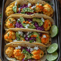 Crispy Buffalo Cauliflower Tacos