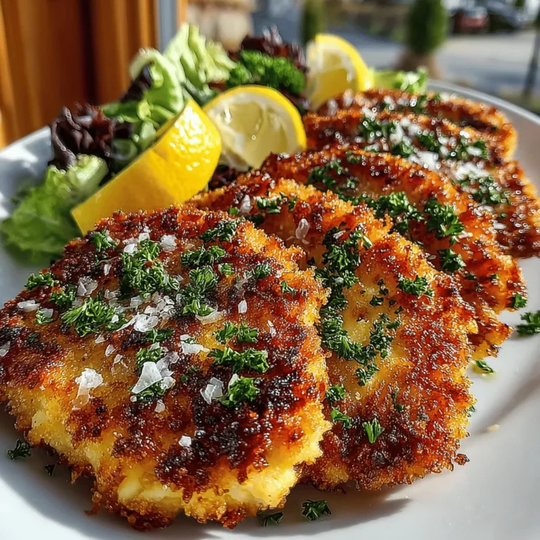 When it comes to family meals and gatherings, few dishes resonate as warmly as Golden Parmesan-Crusted Chicken Cutlets. This delightful recipe combines the satisfying crunch of a perfectly fried crust with the rich, cheesy flavor of Parmesan, making it a perennial favorite among both kids and adults alike. Whether you're preparing a weeknight dinner or hosting a special occasion, these chicken cutlets promise to impress with their simple yet decadent appeal.