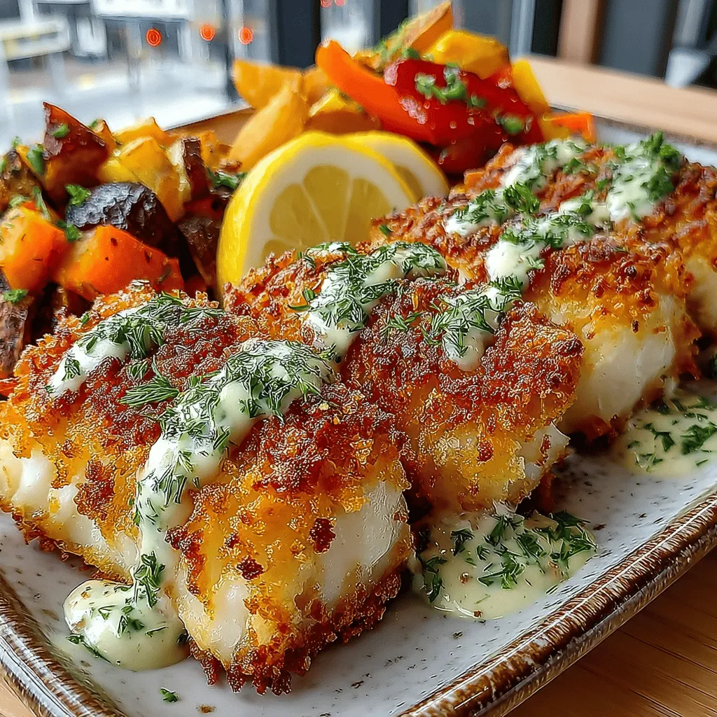 When it comes to creating a meal that is both satisfying and nutritious, Crispy Panko-Crusted Cod with Dill Sauce stands out as a top contender. This dish showcases the delicate flavors of cod, a fish prized for its versatility and mild taste, coated in a crunchy panko breadcrumb crust. The accompanying dill sauce adds a refreshing touch, making every bite a delightful experience that balances flavor and texture. Whether you are cooking for a family dinner or a special occasion, this recipe promises to impress with its simplicity and elegance.