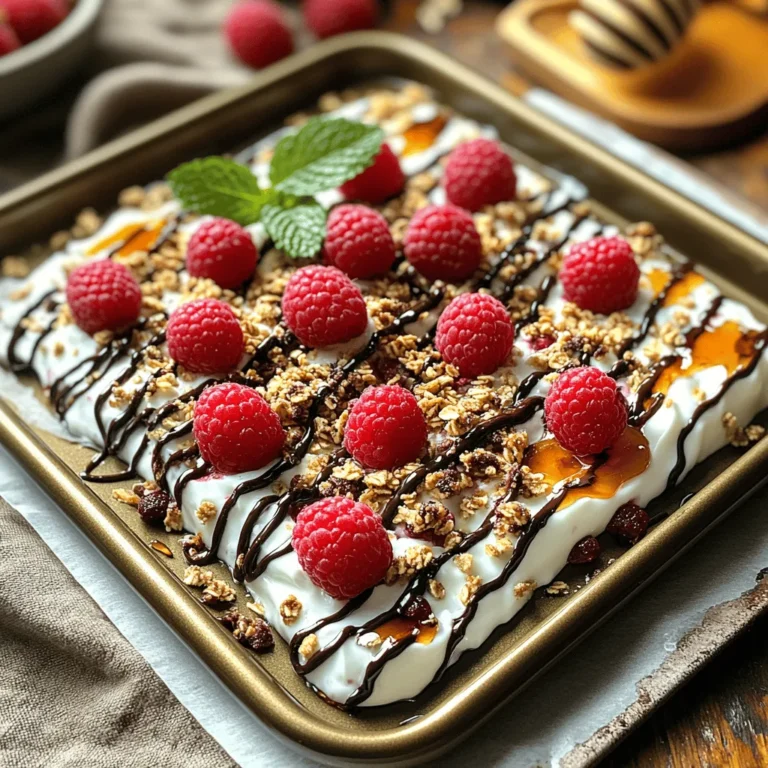 In a world where healthy snacking options are often laden with preservatives and artificial ingredients, yogurt bark emerges as a delightful alternative that combines taste with nutrition. This simple yet satisfying treat offers a refreshing way to enjoy the creamy goodness of yogurt, all while incorporating the vibrant flavors of fresh fruit. Raspberry Bliss Yogurt Bark not only tastes good, but it also provides a guilt-free indulgence that can be enjoyed at any time of day—be it breakfast, a post-workout snack, or a sweet treat for dessert.