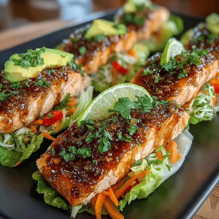 As the warm summer months approach, many of us crave light, refreshing meals that not only satisfy our appetites but also nourish our bodies. One such delightful option is Salmon Lettuce Wraps with Watermelon Glaze—a dish that perfectly encapsulates the essence of summer dining. These wraps are not only visually appealing with their vibrant colors but are also packed with flavor and nutrients, making them an ideal choice for gatherings, picnics, or even a cozy dinner at home.
