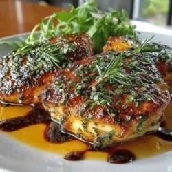 Savory Garlic Herb Chicken with Caramelized Peaches