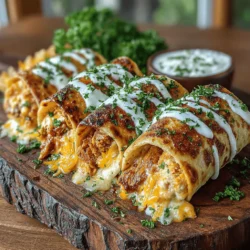There’s something about game days that brings people together, filling living rooms with laughter, excitement, and the irresistible aroma of delicious finger foods. Growing up, my family had a tradition of gathering around the TV to cheer for our favorite teams while indulging in a spread of hearty snacks. One dish that consistently stole the show was a creamy, spicy buffalo chicken rollup my aunt would whip up. It was always a hit, and I can still remember the first bite—the crunch of the tortilla followed by a burst of flavor that perfectly balanced spice and creaminess. Today, I’m excited to share my own version of those beloved rollups: Spicy Buffalo Chicken & Cheesy Tortilla Rollups. These little bites are perfect for any gathering, whether you're hosting a party or just enjoying a cozy night in.