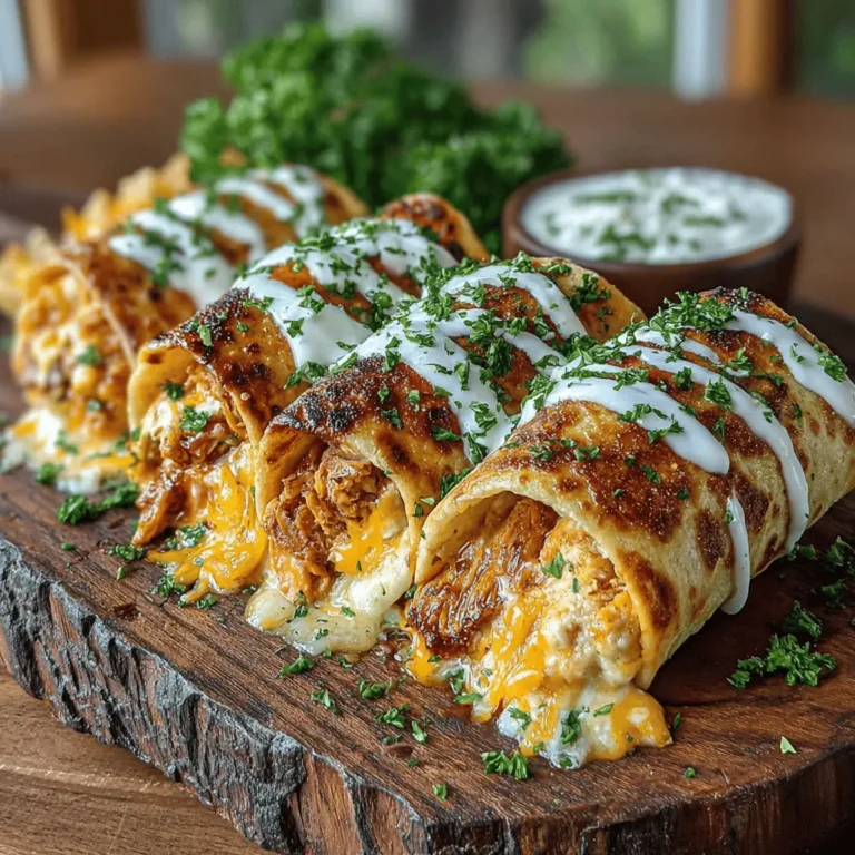There’s something about game days that brings people together, filling living rooms with laughter, excitement, and the irresistible aroma of delicious finger foods. Growing up, my family had a tradition of gathering around the TV to cheer for our favorite teams while indulging in a spread of hearty snacks. One dish that consistently stole the show was a creamy, spicy buffalo chicken rollup my aunt would whip up. It was always a hit, and I can still remember the first bite—the crunch of the tortilla followed by a burst of flavor that perfectly balanced spice and creaminess. Today, I’m excited to share my own version of those beloved rollups: Spicy Buffalo Chicken & Cheesy Tortilla Rollups. These little bites are perfect for any gathering, whether you're hosting a party or just enjoying a cozy night in.