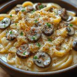 Heavenly Creamy Mushroom Alfredo Pasta