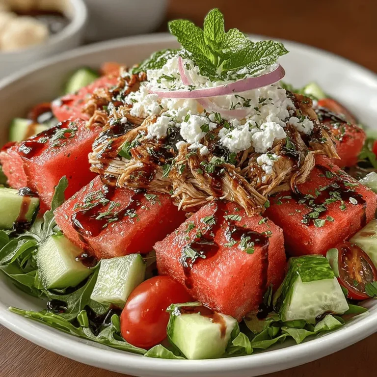 As summer approaches, the search for light, refreshing meals becomes a priority for many. Among the most delightful options is the Refreshing Watermelon & Chicken Salad Bowl, a vibrant dish that perfectly balances sweetness and savory flavors. This salad is not only visually appealing but also incredibly easy to prepare, making it a go-to recipe for summer gatherings, picnics, or a simple weeknight dinner.