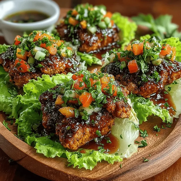 In the realm of healthy dining, Chicken Lettuce Wraps with Watermelon Glaze stand out as a delicious and refreshing option. This recipe not only delivers a burst of flavor but also provides a delightful balance of textures, making it an ideal choice for lunch, dinner, or even as a party appetizer. The combination of savory ground chicken and a sweet, tangy watermelon glaze wrapped in crisp lettuce leaves creates a guilt-free, low-carb meal that is both satisfying and nutritious. With the rise of clean eating and the demand for flavorful yet healthy recipes, this dish has gained popularity among health-conscious food enthusiasts and culinary adventurers alike.