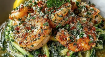 Garlic Shrimp & Zucchini Noodles Delight