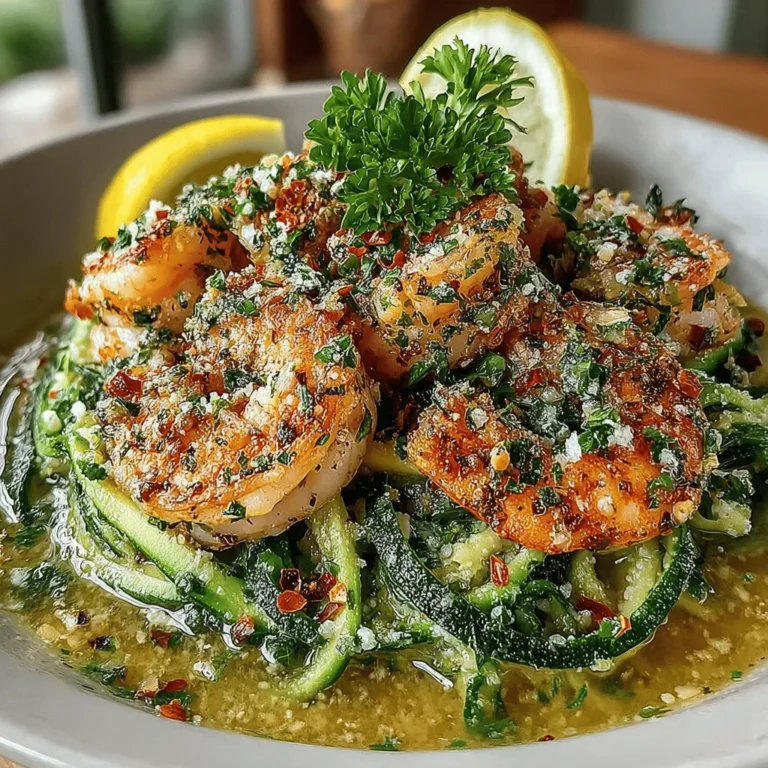 In the realm of healthy eating, finding meals that are both nutritious and delicious can often feel like a daunting task. Enter the Garlic Shrimp & Zucchini Noodles Delight—a dish that not only satisfies the palate but also aligns with a balanced diet. This vibrant recipe showcases succulent shrimp nestled atop a bed of tender zucchini noodles, all brought together with aromatic garlic and a hint of spice. It’s a dish that epitomizes the idea that healthy eating doesn’t have to be bland or boring.