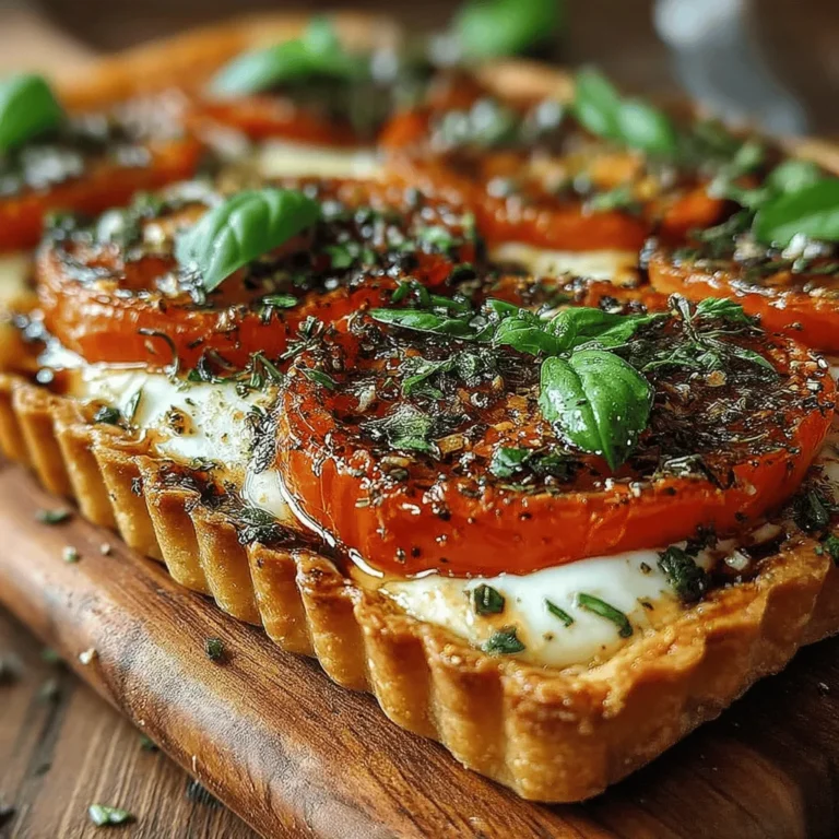 When it comes to creating a dish that is both visually stunning and delightfully flavorful, the Delightful Tomato & Mozzarella Tart stands out as a true culinary masterpiece. This savory tart combines the rich flavors of ripe tomatoes and creamy mozzarella, all encased in a flaky puff pastry, making it an ideal choice for any occasion. Whether you’re hosting a summer gathering, planning a light lunch, or looking for an impressive appetizer, this tart is sure to captivate your guests and leave them craving more.