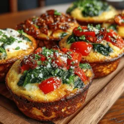 Begin by preheating your oven to 350°F (175°C). Proper oven temperature is crucial for baking your mini veggie frittata cups evenly. An adequately heated oven ensures that the frittatas rise well and cook through without becoming rubbery. Take a few moments to allow your oven to reach the desired temperature before placing the muffin tin inside.