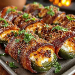 When it comes to appetizers that never fail to impress, spicy bacon-wrapped cream cheese jalapeños stand out as a crowd-pleaser. This delectable dish combines the vibrant heat of fresh jalapeños with the creamy richness of cream cheese, all wrapped in crispy, savory bacon. Whether you’re hosting a lively gathering or simply indulging in a cozy night at home, these bite-sized treats are sure to elevate any occasion.