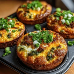 Hatch Chili & Cheddar Egg Muffins are a delightful fusion of flavors that transform a typical breakfast into a gourmet experience. These muffins serve as a versatile option, perfect for breakfast, snacks, or even light lunches. The star of this dish, Hatch green chilies, brings a distinct flavor that is both mildly spicy and richly savory. Their unique taste profile makes them a sought-after ingredient in a variety of cuisines, particularly in Southwestern cooking, where their vibrant flavor can elevate everything from salsas to casseroles.