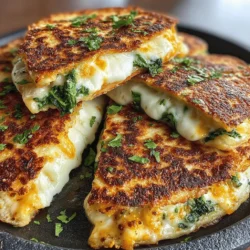 Cheesy dishes have a timeless appeal, captivating taste buds and warming hearts across cultures and generations. The rich, comforting flavors of melted cheese combined with various ingredients create a sense of indulgence that many of us crave. Among the myriad of cheesy recipes, the Cheesy Spinach Tortilla Melts stand out as a delightful option that balances nutrition and flavor. This easy-to-make recipe features a perfect blend of gooey cheese and fresh spinach, making it a go-to choice for anyone looking to satisfy their cheesy cravings while incorporating a healthy touch.