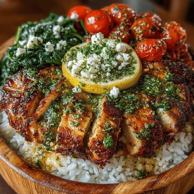 Garlic Herb Chicken Rice Bowls are not just a meal; they are a celebration of flavors and wholesome ingredients that come together to create a dish loved by many. This recipe is perfect for busy weeknights or a weekend family dinner, offering a delightful balance of taste, texture, and nutrition. The combination of tender chicken marinated in a fragrant garlic herb blend, served over fluffy jasmine rice, and topped with vibrant cherry tomatoes and fresh spinach makes for a satisfying and visually appealing meal.