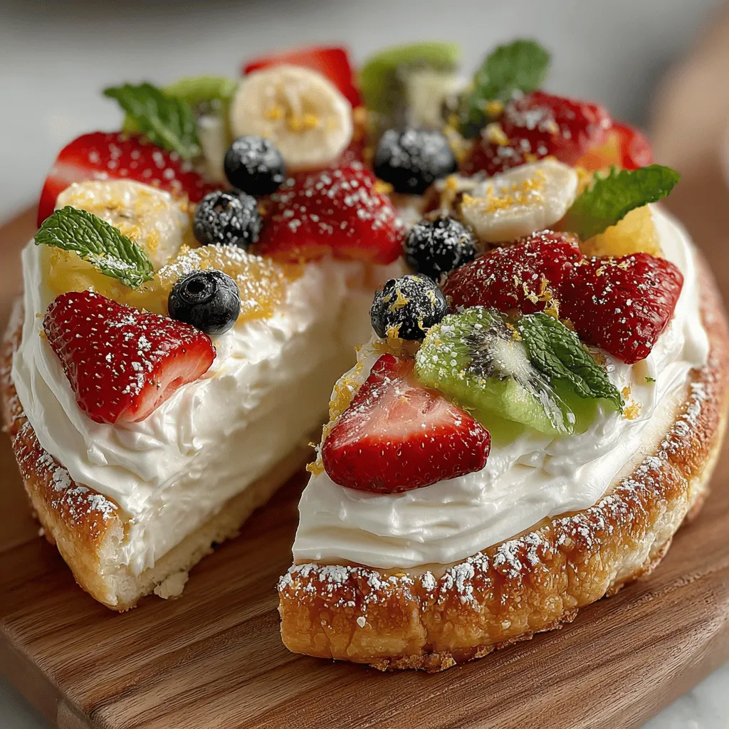 In recent years, fruity dessert pizzas have emerged as a delightful culinary trend that combines the beloved elements of traditional pizza with the refreshing flavors of fresh fruits. This innovative dessert allows for a playful twist on classic recipes, making it a favorite among both children and adults. Fruity Delight Pizza stands out with its vibrant colors, deliciously sweet toppings, and the perfect balance of flavors, making it an excellent choice for summer gatherings, birthday parties, or simply as a sweet treat to enjoy at home.