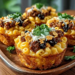 Mini Mac & Cheese Taco Muffins are a mouthwatering fusion that brings together the hearty comfort of macaroni and cheese with the vibrant, zesty flavors of tacos. This unique recipe transforms two beloved dishes into bite-sized muffins that are perfect for any occasion. Whether you’re hosting a party, looking for a fun family dinner idea, or simply craving a delicious snack, these muffins are designed to impress both kids and adults alike.