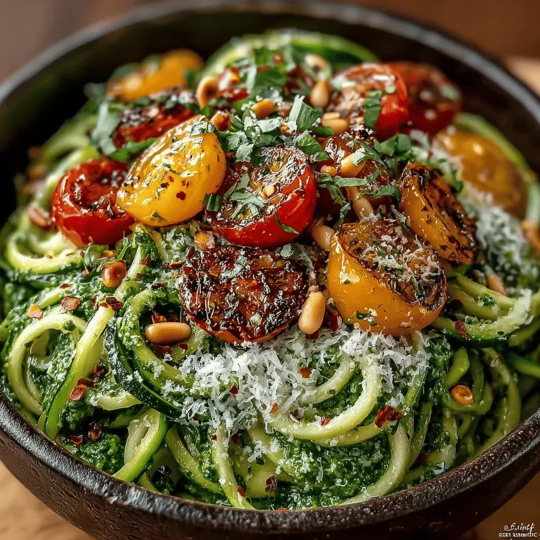 Zesty Pesto Zoodles offer a refreshing and nutritious twist on traditional pasta dishes, making them an ideal choice for health-conscious individuals seeking a delicious alternative. This dish features "zoodles," or zucchini noodles, which have surged in popularity among those looking to cut carbs without sacrificing flavor. Combining the vibrant taste of fresh basil pesto with the lightness of zucchini creates a satisfying meal that is both wholesome and versatile.