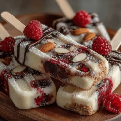 In the quest for a refreshing and healthy dessert, frozen treats often come to mind. Among the myriad of options available, Frozen Raspberry Almond Fudge Pops stand out as a delightful choice that harmoniously blends rich chocolatey goodness with the tartness of fresh raspberries. Not only are these pops a feast for the senses, but they are also crafted using wholesome ingredients like almond milk and almond butter, making them a fantastic option for vegans and health-conscious individuals alike. This easy-to-follow recipe is designed to help you create these scrumptious pops that can be enjoyed by everyone, whether you're hosting a summer gathering or simply looking for a nutritious snack.