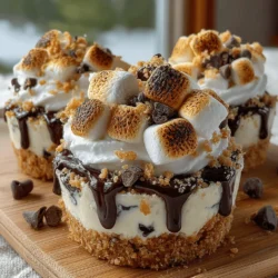 Creating the perfect crust for your Frozen Yogurt S’mores Pie Cups is essential for achieving that delightful balance between crunchy and creamy. To begin, take your graham cracker crumbs and melted butter mixture and ensure it is well combined. The right consistency should resemble wet sand, easily holding together when pressed.