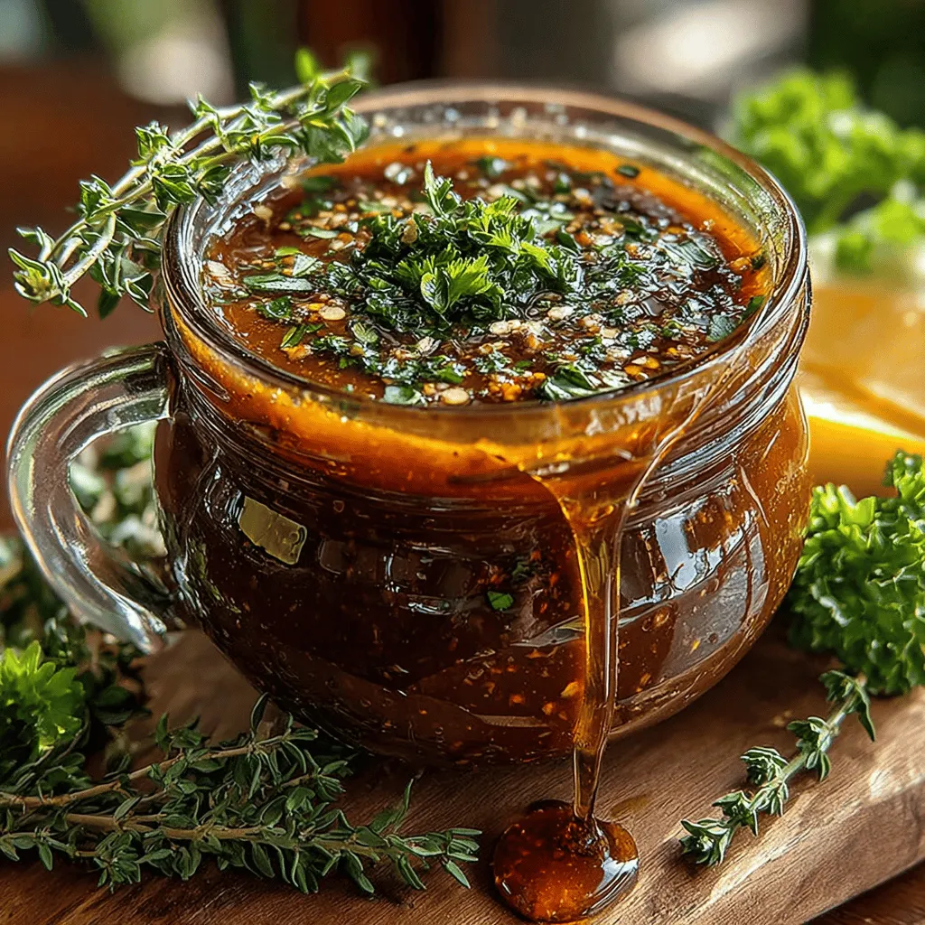 In the realm of salads and dressings, a vibrant vinaigrette can elevate a simple dish into a culinary masterpiece. The Zesty Herbal Balsamic Vinaigrette stands out as a perfect blend of tangy balsamic vinegar, rich extra virgin olive oil, and aromatic herbs. This dressing not only enhances the flavors of your greens but also infuses a refreshing twist into a variety of dishes, making it an indispensable addition to your culinary repertoire. Whether drizzled over a fresh salad, used as a marinade, or served alongside grilled vegetables, this vinaigrette offers versatility and depth, ensuring that every meal is a celebration of flavor.
