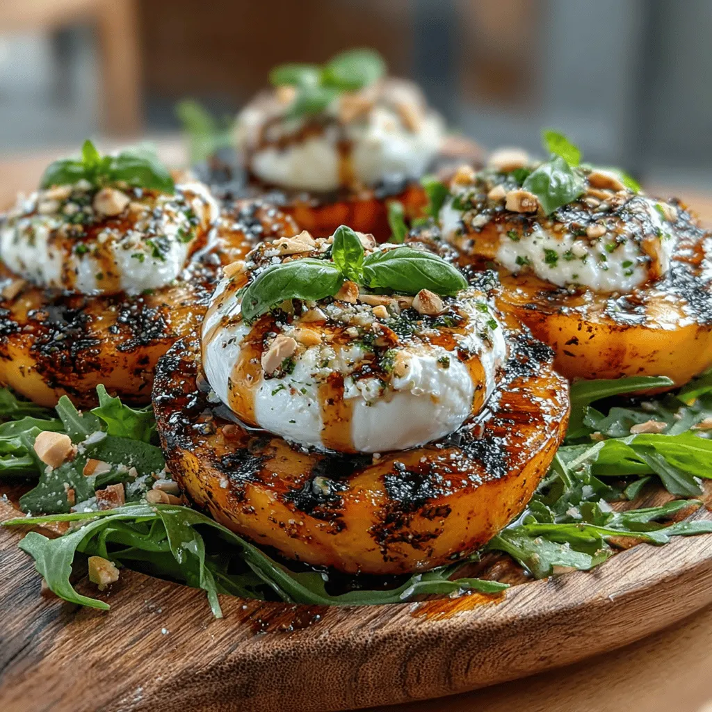 As summer’s warmth envelops us, it brings with it a bounty of fresh produce, vibrant flavors, and the perfect opportunity to create refreshing dishes that celebrate the season. One such dish that embodies the essence of summer is the Grilled Peach and Burrata Salad with Honey Drizzle. This salad is a harmonious blend of sweet, savory, and tangy elements that not only tantalizes the taste buds but also offers a visually stunning presentation, making it an ideal centerpiece for any seasonal gathering.